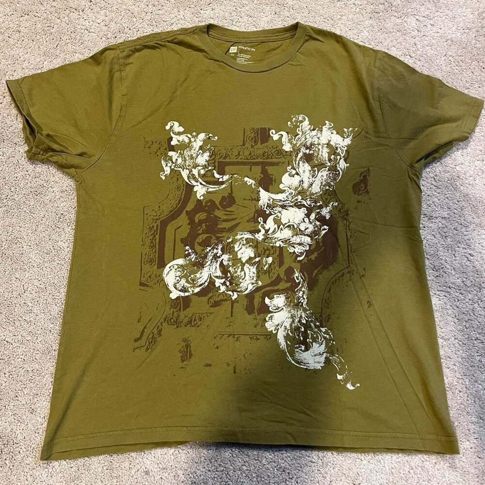 Gap Men's Green and Khaki T-shirt